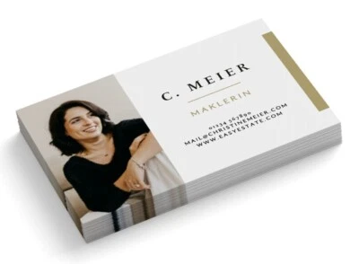 INFOWERK Visitenkarten gestalten - 1-seitig - Design Maklerin - personalisieren mit Foto