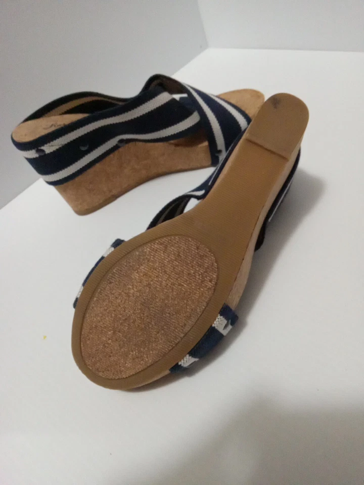 SANDALIA LUCKY BRAND MAXYNE CUÑA CORCHO ELÁSTICO Azul Foto 4 de 4