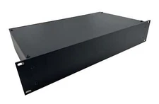 PROCRAFT RP2B-10-BK 2U 10" Deep Rack Mount Project Box - Aluminum Face/Steel Box