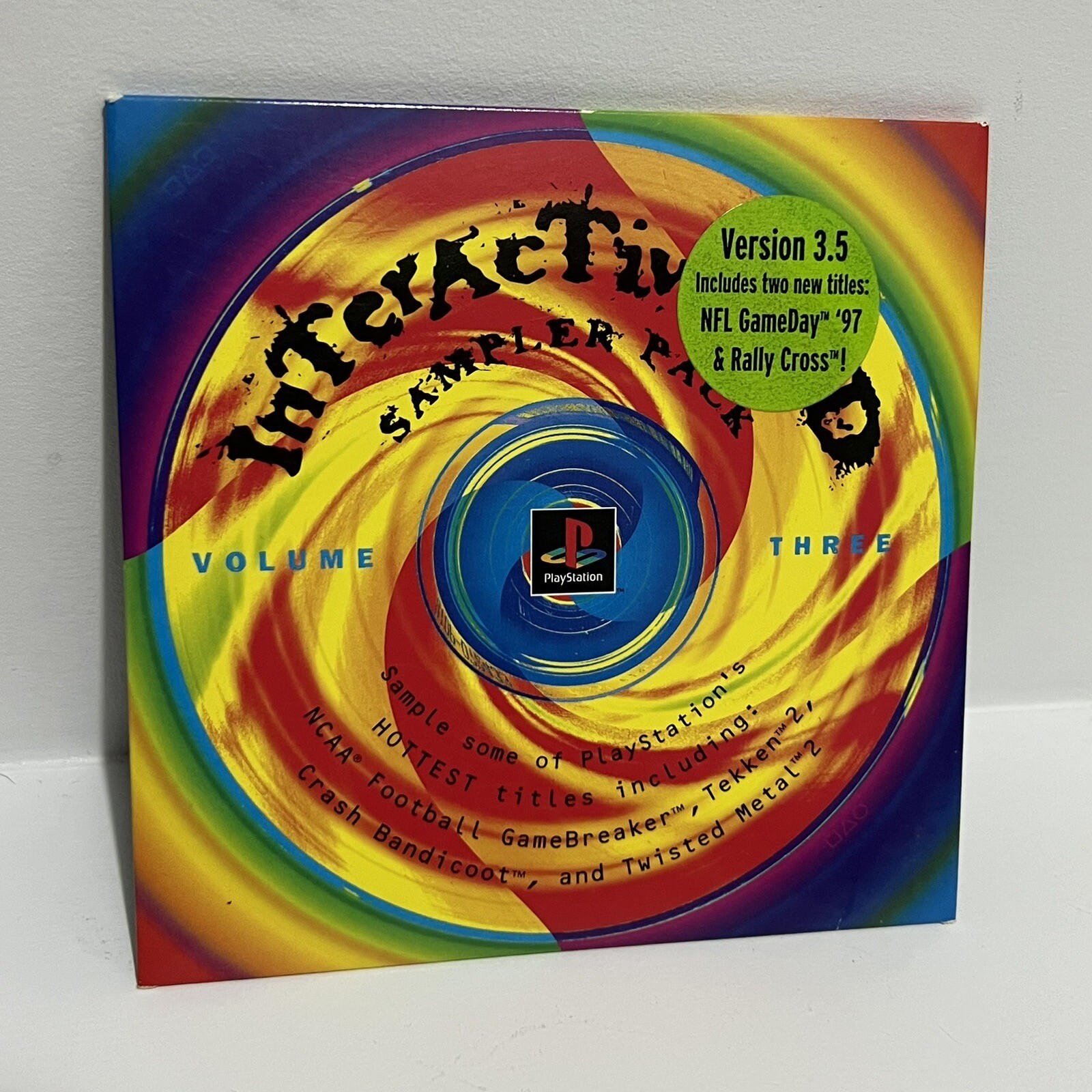 Ps1 Sample Pack PS1 Playstation 1 Interactive CD Volume 3 Sampler Pack Disc w/ Sleeve ...