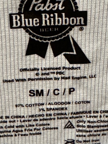 PABST BLUE RIBBON Official Womens PBR Beer Ribbed Tank Top Size S Small New - 第 3/5 張圖片