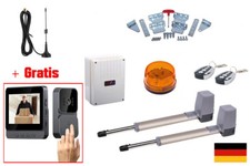 Porte De Ouvre-Portail Set pour Doppeltor 6 M 600 KG + Video-Klingel Sans