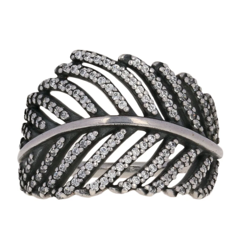 New Authentic Pandora Ring Light as a Feather 190886cz Silver 50 5