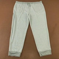 Splendid Women's 2X Green Striped Pocketed Drawstring Jogger Lounge Pants New