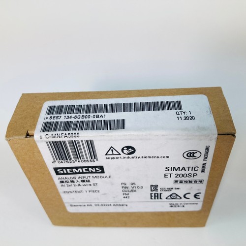 New Siemens ET 200SP Analog input module 6ES7134-6GB00-0BA1 6ES7 134-6GB00-0BA1 - Picture 1 of 2
