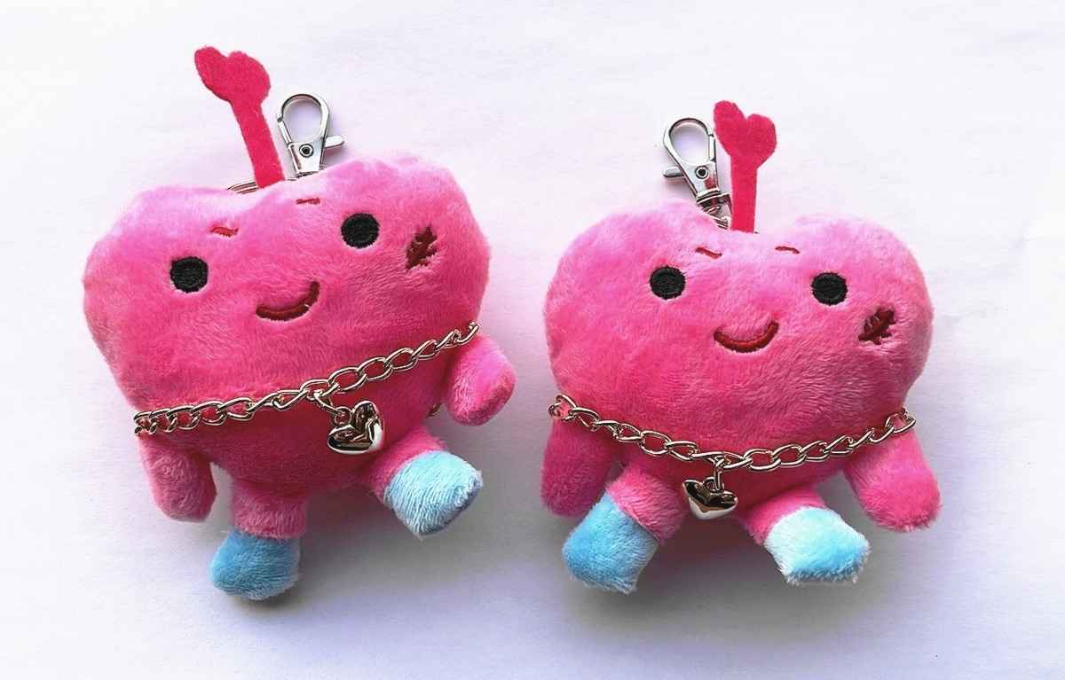 2pc Stray Kids HEART TUNG Green Pink Plush Doll Keychain