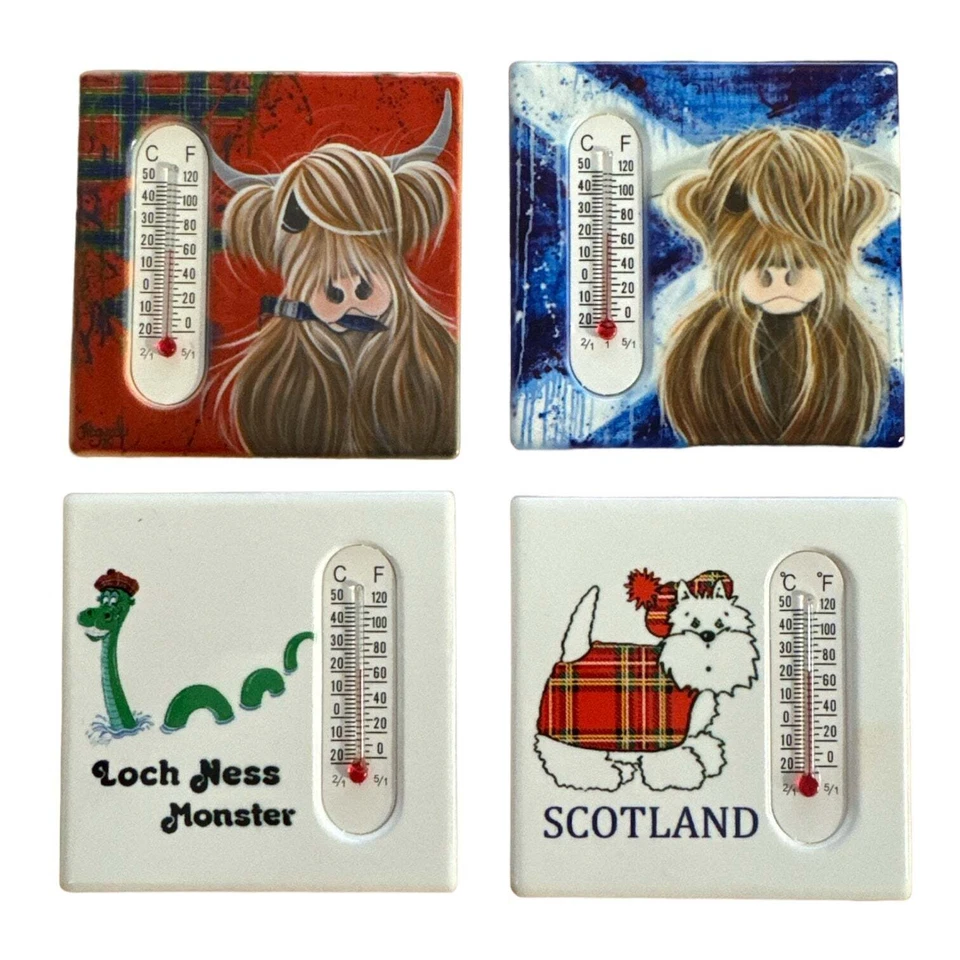 D&C SUPPLIES Scottish Themed Thermometer Magnets