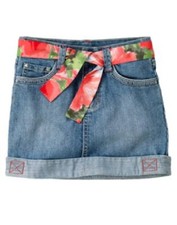 GYMBOREE FLOWER SHOWERS KHAKI w// DAISY HEM WOVEN SKORT 4 5 6 10 NWT