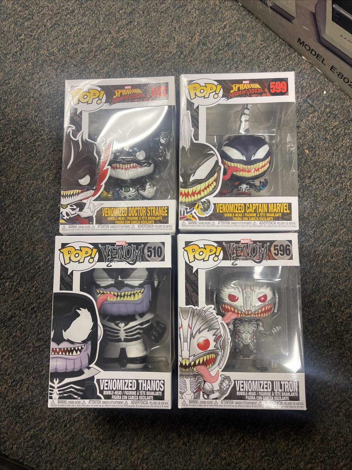 Funko Pop Marvel Venomized Ultron . Thanos , Caption Marvel N Doctor Strange 4x