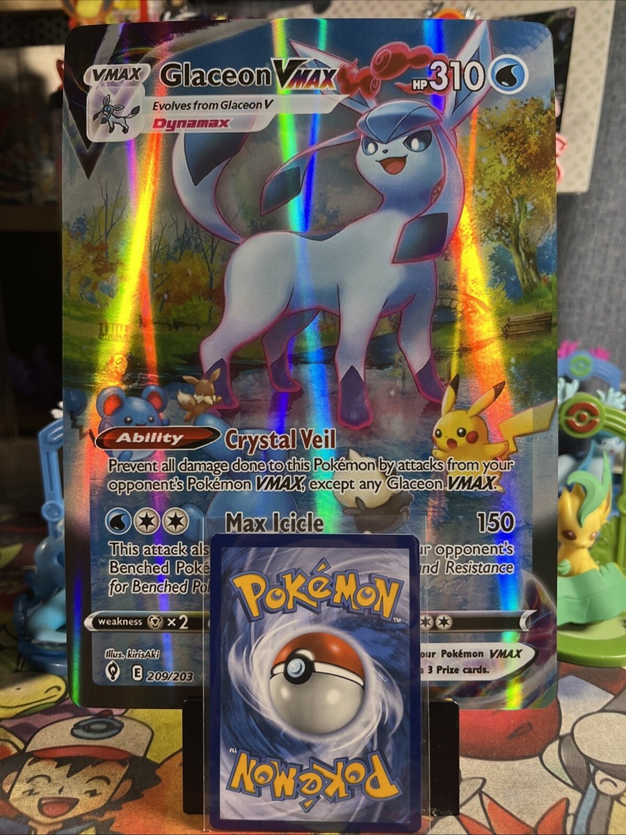 Glaceon Vmax 209/203 Fan Art Jumbo Card | eBay