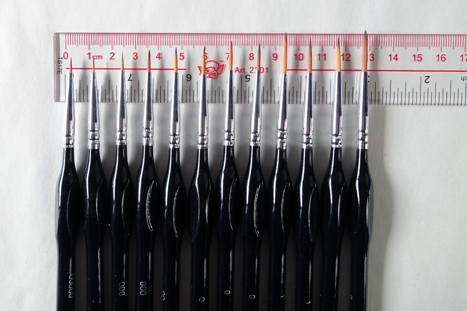 Model Paint Brushes Set 15pc Triangular handle Fine Detail Art Hobby