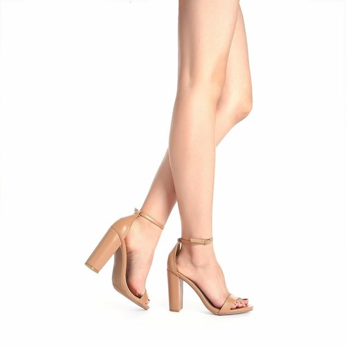 Women's Chunky High Heel Sandals Ankle Strap Open Toe Wedding Party Dress Shoes - Picture 43 of 101