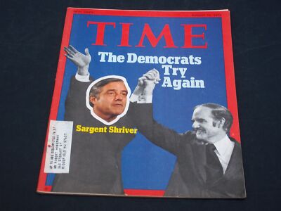 1972 AUGUST 14 TIME MAGAZINE - SARGENT SHRIVER COVER - L 10937