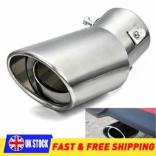 Chrome Metal Car Rear Exhaust Tip Muffler Pipe Tail Throat Pipe Parts Universal