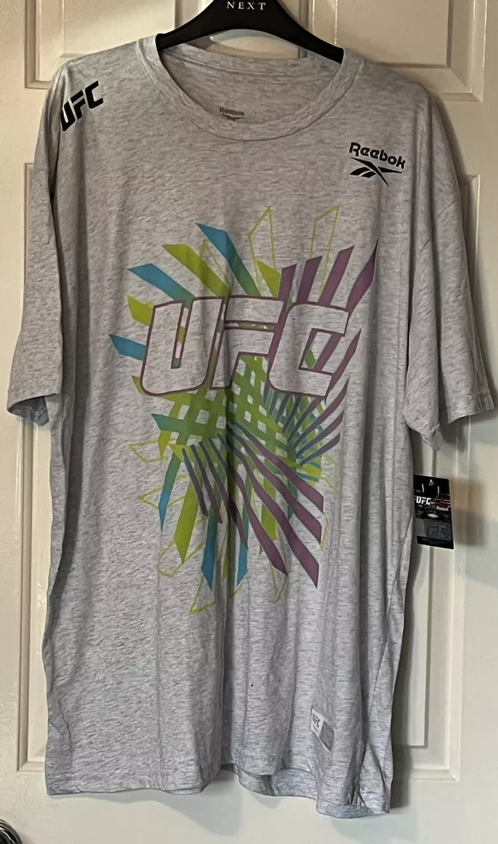 Official UFC T shirt Reebok Mens T shirt White New Double Sided