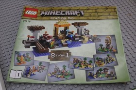 Lego (21116) Minecraft, Crafting Box, Used, 100% Complete W/Manuals, No Box
