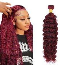  99J Bundles Human Hair Water Wave Bundles 22 Inch Burgundy Water Wave Bundle...