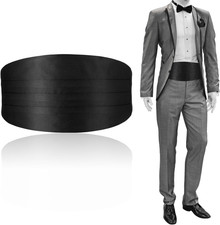 47.2 Inch Men's Solid Color Cummerbund with Adjustable Band for Men Tuxedo B...