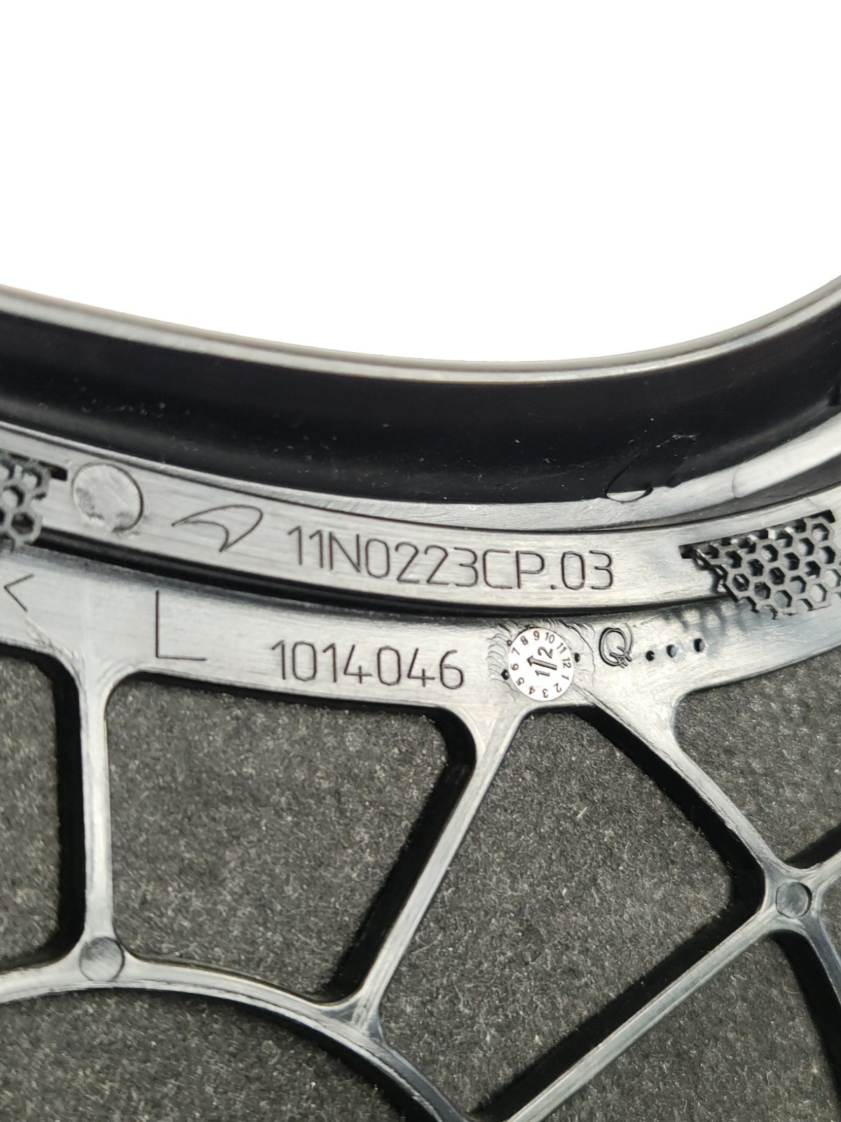 2012-2014 MCLAREN MP4-12C LEFT DOOR SPEAKER COVER MERIDIAN DSP OEM 11N1311CP