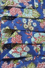 5 Yard Hand Block New Print Fabric 100 Cotton NO TARRIF CHARGES 100 ZK 130
