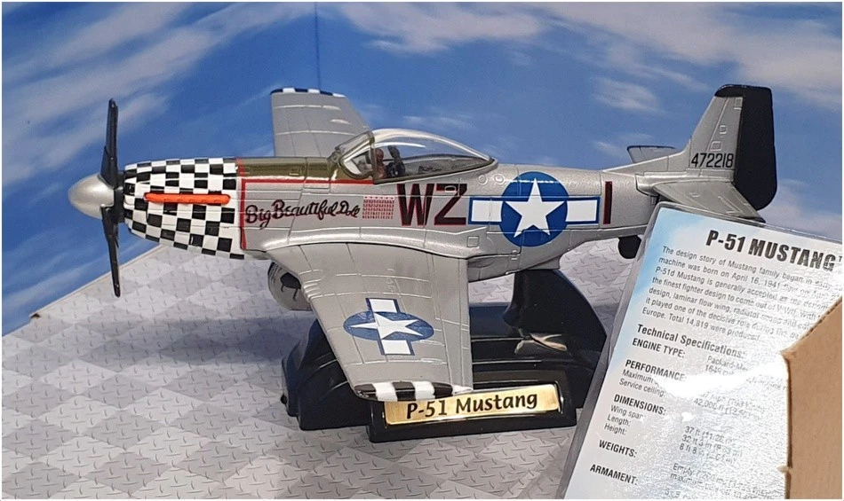 Motor Max escala 1/48 76300 - avión Boeing P-51 Mustang - plateado Foto 2 de 4