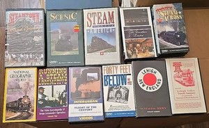Steam Trains VHS Lot Of 12 By Pentrex,Rail Tape,Stewart Hobbies,Interurban, ETC