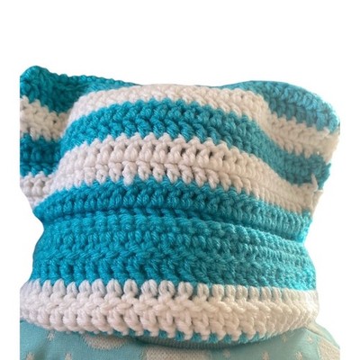 Handmade Woman's Crochet Warm Soft Cat Hat  Acrylic Yarn Fun Feminine
