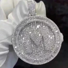 3.30Ct Baguette Cut Real Moissanite Customize Letter Pendant 925 Sterling Silver