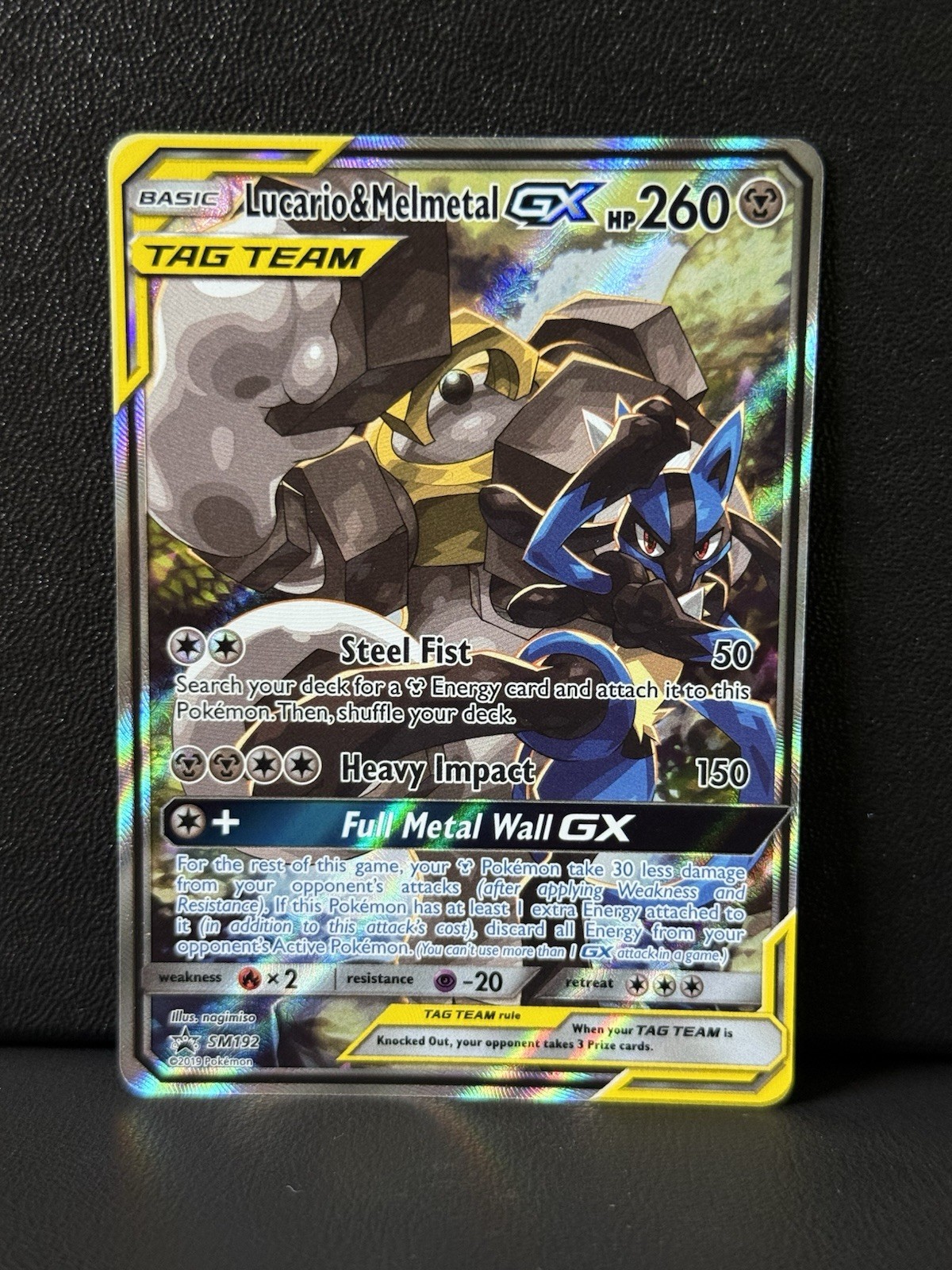 Lucario & Melmetal GX SM192 Black Star Promo 2019 Tag Team Pokémon Card TCG
