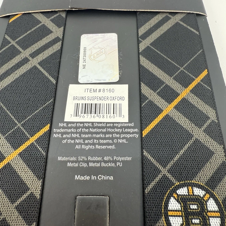 Boston Bruins NHL Suspenders by Eagles Wings NWT - Image 3 of 4