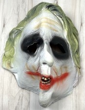 2008 RUBIES Adult Latex Batman Dark Knight JOKER MASK Halloween DC Comics READ