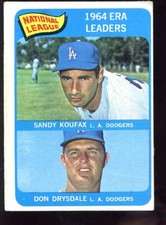 1965 Topps Baseball Card #8 Sandy Koufax / Don Drysdale Leader