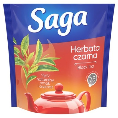 5063270113530 Saga herbata czarna ekspresowa 75 torebek 105g EKATERRA