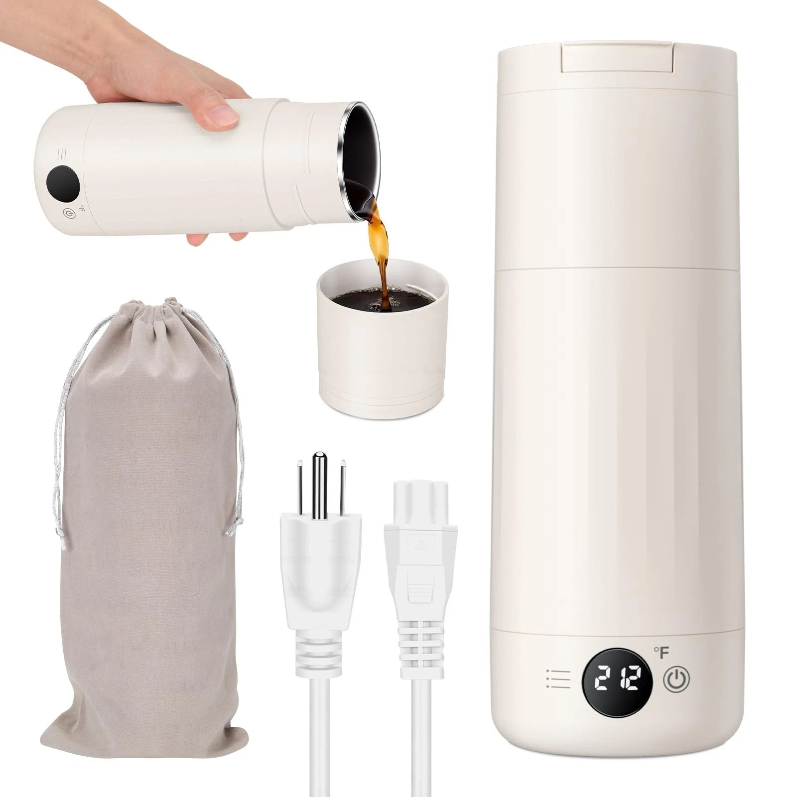 PAHTTO Electric Kettle for 316 Stainless Steel, with 2-In-1 Lid & Cup, 500ML
Opens in a new window o