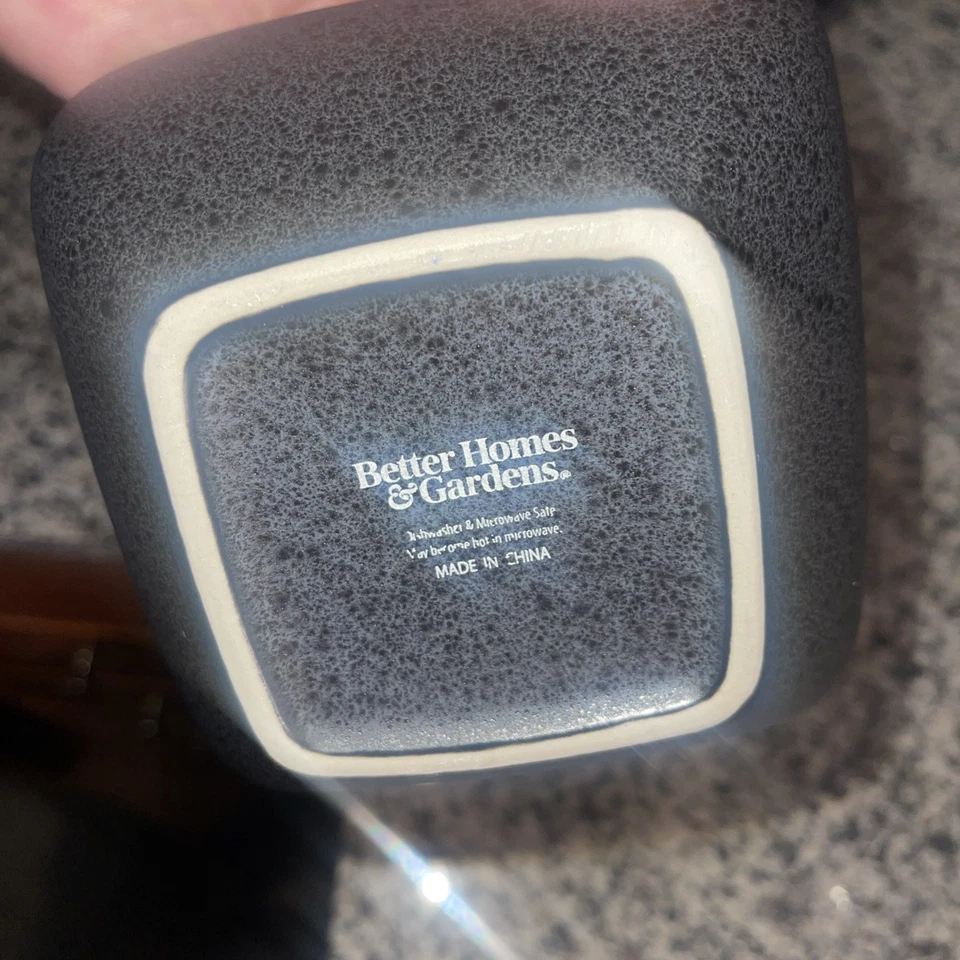 Four (4) Better Homes ~ DARK GRAY ~ Stoneware ~ 5.65" Square Bowls! - Image 3 of 3