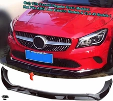 For Mercedes CLA C117 CLA250 Basic Front Bumper Splitter Lip Gloss Black 2017-19