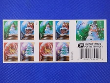 20 FOREVER FIRST CLASS LETTER STAMPS SNOW GLOBES CHRISTMAS MNH 2023 BOOK PANE
