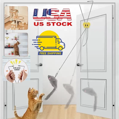 #ad 1pcs Adjustable Hanging Cat Toy Interactive Teaser for Playful Fun US STOCK $3.59