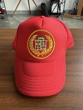 Red Cadillac Crest Patch Trucker Hat Adjustable Snap Back OTTO