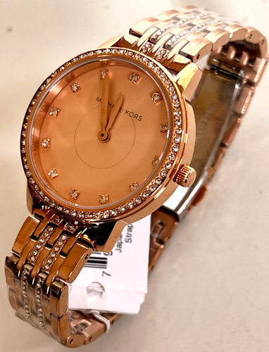 Orologio Michael Kors MK4369 Melissa donna oro rosa acciaio inox glitz ESPOSITORE NEGOZIO - Foto 6 di 8
