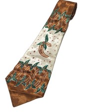 Vtg '40s 50s Wembley Abstract Palm Trees Green Glitter Flora Fauna Rockabilly