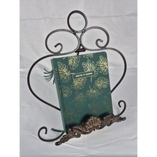 Soporte de exhibición caballete soporte de libro de cocina de metal ornamentado vintage 13"
