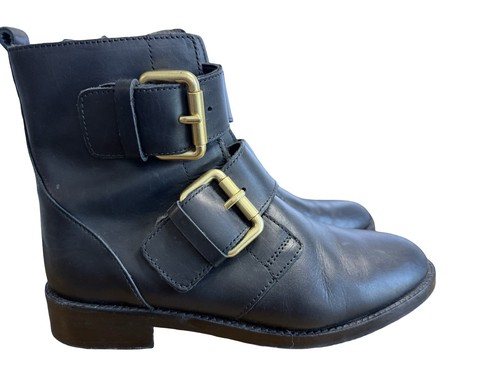 BODEN Black leather Cavenham Ankle  Boots  size 37 6.5/7