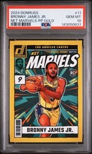 Bronny James Jr. 2024 Panini Donruss Net Marvels PP Gold /10 (RC) PSA 10 #11