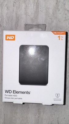 NEW WD ELEMENTS 1TB PORTABLE EXTERNAL HARD DRIVE WDBUZG0010BBK