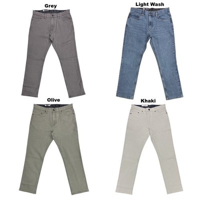 Jachs NY Men's Classic Fit Straight Leg 5 Pocket Denim Pant