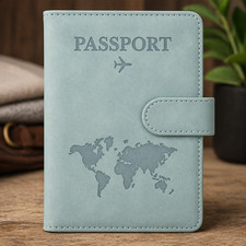 RFID Passport Cover Travel Wallet with Card Slots Holder Magnetic Closure