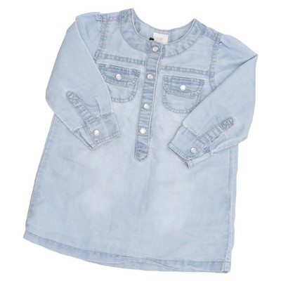 H&M, Jeanskleid, Größe: 74, Blau, Baumwolle/Polyester, Einfarbig, Denim #gXB