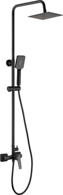 Duschsystem ''Blur'' mit Duscharmatur in schwarz matt