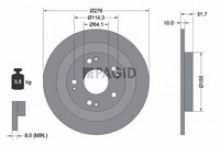 2X Bremsscheibe Pagid 55526NC FüR Honda Civic Ix Fk Tourer Vtec FK1 Dtec FK3 FK2
